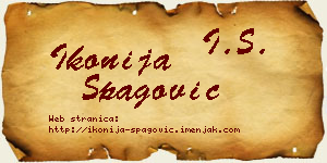 Ikonija Špagović vizit kartica